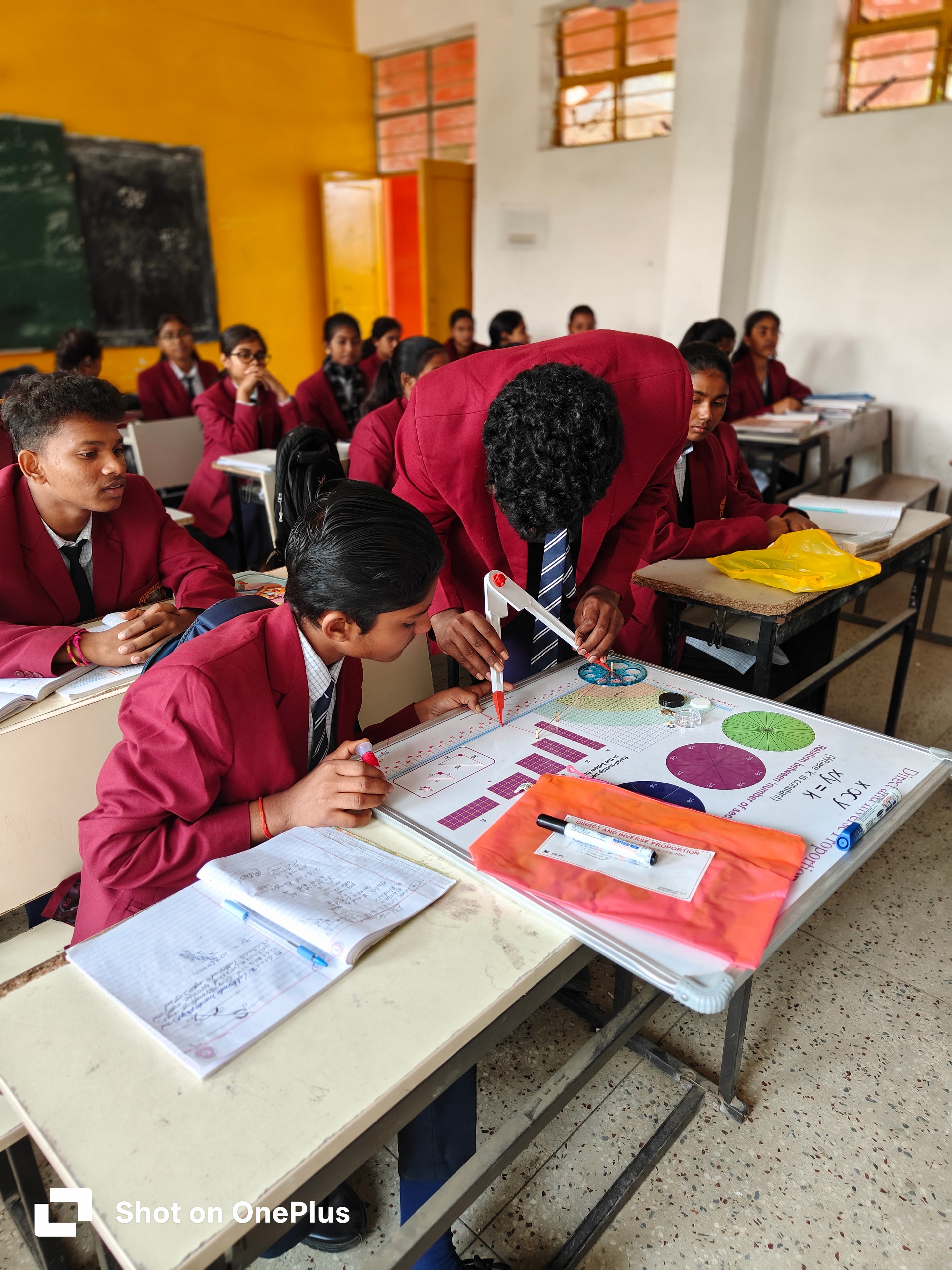 Students establishing Direct & Inverse Mathematical Proportionality