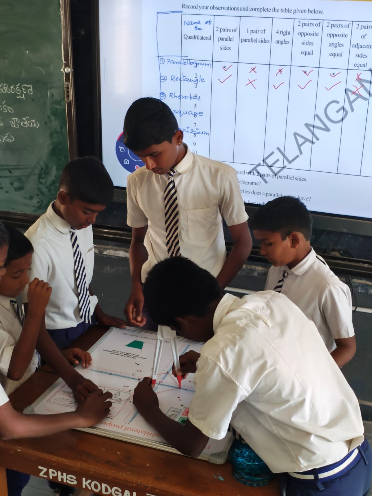 Hands-on verification of Exterior Angle Property of a Triangle