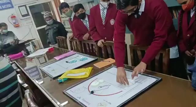 Students working on Measurement & Mensuration Learning System